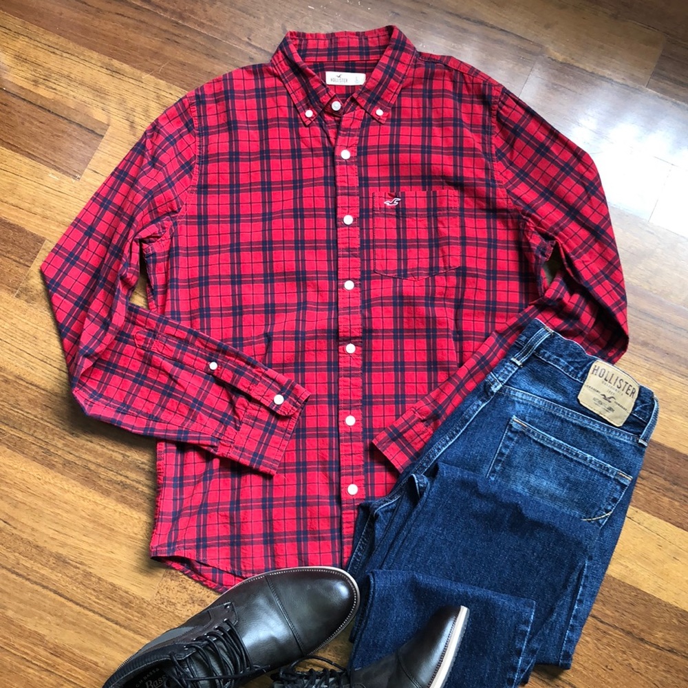 Hollister Men’s Plaid Button Down Shirt
